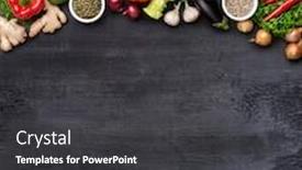 Presentation with healthy eating - Presentation theme enhanced with dieting-and-healthy-eating-concept background and a dark gray colored foreground