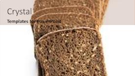  Presentation with cereal - Audience pleasing slide deck consisting of dieting-cereal-bread-with-sunflower backdrop and a coral colored foreground