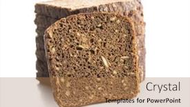  Presentation with cereal - Slide deck enhanced with dieting-cereal-bread-with-sunflower background and a coral colored foreground