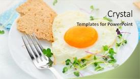  Presentation with healthy breakfast - Colorful theme enhanced with dieting concept healthy low calorie backdrop and a lemonade colored foreground