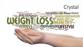  Presentation with slim body - Presentation consisting of dieting transformation abstract word cloud background and a white colored foreground