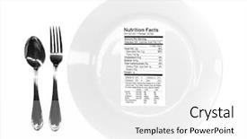  Presentation with nutrition facts - Slides enhanced with dieting with unhealthy nutrition background and a white colored foreground