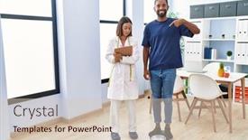  Presentation with dietitian - PPT layouts featuring dietitian-at-the-clinic background and a lemonade colored foreground