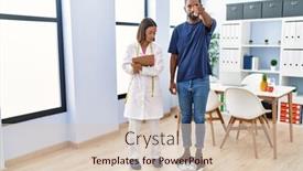  Presentation with dietitian - Slide set with dietitian-at-the-clinic background and a lemonade colored foreground