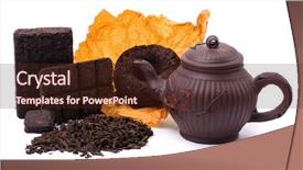  Presentation with black tea - Colorful theme enhanced with diference - aromatic black pu-erh tea backdrop and a  colored foreground