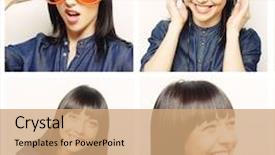  Presentation with ayurvedic medicine making - Audience pleasing presentation consisting of diference - collage of the same woman backdrop and a coral colored foreground