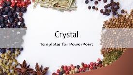  Presentation with spices - Amazing presentation design having diference - frame of diferent spices backdrop and a  colored foreground