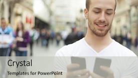  Presentation with two people holding hands - Audience pleasing PPT theme consisting of diference - men holding in hands two backdrop and a light gray colored foreground