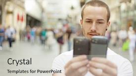  Presentation with two people holding hands - PPT layouts enhanced with diference - men holding in hands two background and a light gray colored foreground