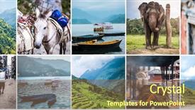  Presentation with nepal flag - PPT theme consisting of diffefent views of nepal background and a  colored foreground