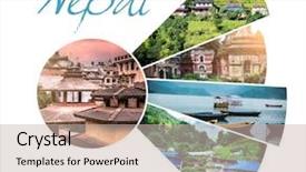  Presentation with nepal flag - Slide set with diffefent views of nepal background and a  colored foreground