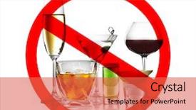  Presentation with alcohol white - Audience pleasing PPT theme consisting of different alcohol drinks in glasses backdrop and a red colored foreground
