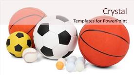  Presentation with sports balls - Slide deck enhanced with different balls isolated on white background and a lemonade colored foreground