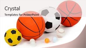  Presentation with christmas balls disco ball - Slide set consisting of different balls isolated on white background and a  colored foreground