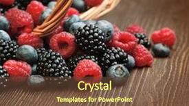  Presentation with blueberries - Cool new slides with different berries blueberries raspberries blackberries in a basket on a wooden table backdrop and a tawny brown colored foreground