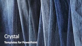  Presentation with fabrics - Slides having different blue denim jeans background and a ocean colored foreground