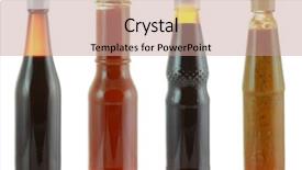  Presentation with tomato ketchup - Slide deck consisting of different bottles of sauce - oyster background and a coral colored foreground