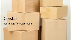  Presentation with boxes - Slide deck featuring different cardboard boxes in room background and a lemonade colored foreground