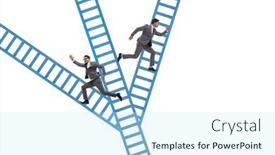  Presentation with career path - Presentation featuring different-career-path-concept background and a sky blue colored foreground