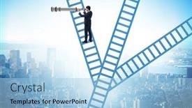  Presentation with career path - Slide set consisting of different-career-path-concept background and a light blue colored foreground