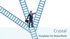  Presentation with career path - Presentation theme having different-career-path-concept background and a sky blue colored foreground