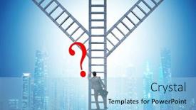  Presentation with career path - PPT theme enhanced with different-career-path-concept background and a light blue colored foreground