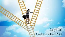  Presentation with career path - Presentation design consisting of different-career-path-concept background and a light blue colored foreground