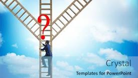  Presentation with career path - Presentation enhanced with different-career-path-concept background and a light blue colored foreground