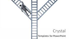  Presentation with career path - PPT theme having different-career-path-concept background and a white colored foreground