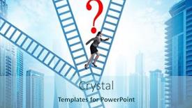  Presentation with career path - Theme enhanced with different-career-path-concept background and a light blue colored foreground