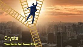  Presentation with career path - Slide deck having different-career-path-concept background and a tawny brown colored foreground