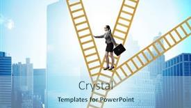  Presentation with career path - Presentation with different-career-path-concept background and a light blue colored foreground