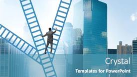  Presentation with career path - Slide set consisting of different-career-path-concept background and a teal colored foreground