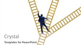  Presentation with career path - PPT theme having different-career-path-concept background and a white colored foreground