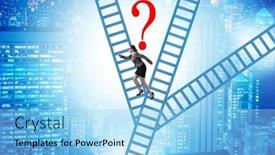  Presentation with career path - Presentation theme enhanced with different-career-path-concept background and a light blue colored foreground