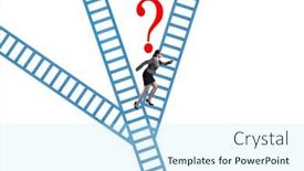  Presentation with career path - Presentation theme having different-career-path-concept background and a sky blue colored foreground