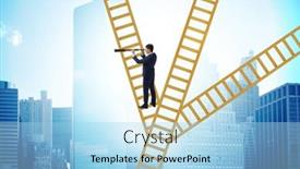  Presentation with career path - Slide deck having different-career-path-concept background and a light blue colored foreground