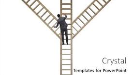  Presentation with career path - Slide set consisting of different-career-path-concept background and a white colored foreground
