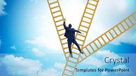  Presentation with career path - PPT layouts enhanced with different-career-path-concept background and a light blue colored foreground