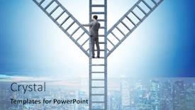  Presentation with career path - Slides consisting of different-career-path-concept background and a light blue colored foreground