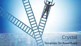  Presentation with career path - PPT theme consisting of different-career-path-concept background and a light blue colored foreground