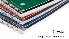  Presentation with galaxy spiral - Theme with different colored spiral ring binder background and a  colored foreground