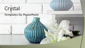  Presentation with decor - PPT theme featuring different colors - home decor and flowers background and a white colored foreground