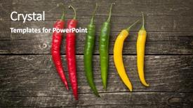  Presentation with chilli - Amazing slides having different colors chilli peppers backdrop and a tawny brown colored foreground