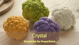  Presentation with different - Amazing PPT layouts having different colors fresh mini cauliflower backdrop and a  colored foreground