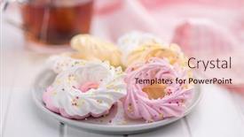  Presentation with sprinkles - Slide deck with different-colors-meringues-with-sprinkles background and a lemonade colored foreground