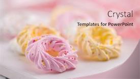  Presentation with sprinkles - Presentation with different-colors-meringues-with-sprinkles background and a lemonade colored foreground