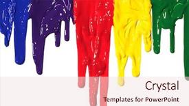  Presentation with dripping paint - Audience pleasing presentation theme consisting of different colors of paint dripping backdrop and a lemonade colored foreground