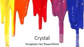  Presentation with dripping paint - Slide deck enhanced with multi colored indian corn made for thanksgiving decoration background and a gray colored foreground