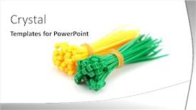  Presentation with cable - PPT theme consisting of different-colors-of-plastic-nylon background and a white colored foreground